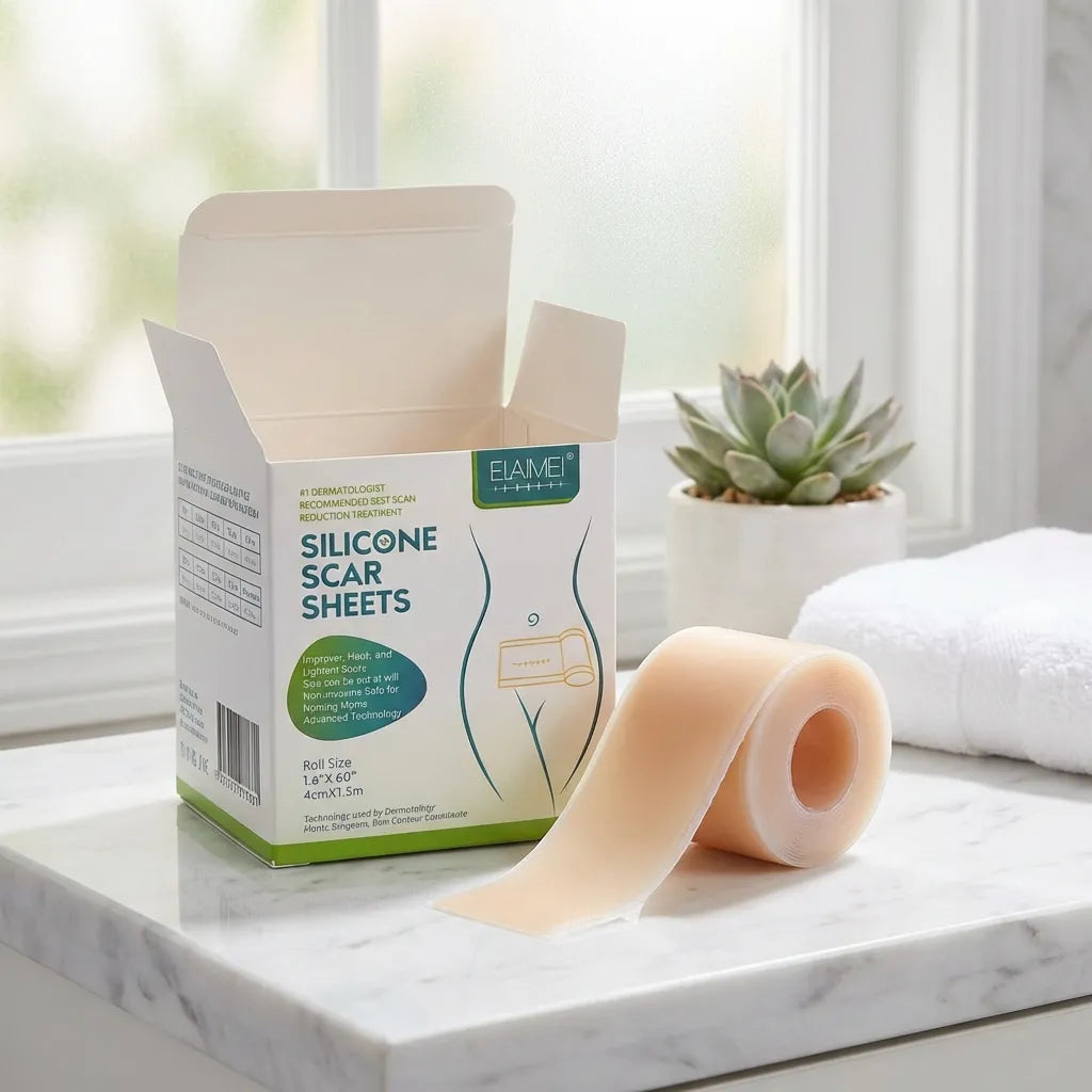 Silicone Scar Sheets – Soft, Reusable Skin-Friendly Tape Roll (4cm × 1.5m)