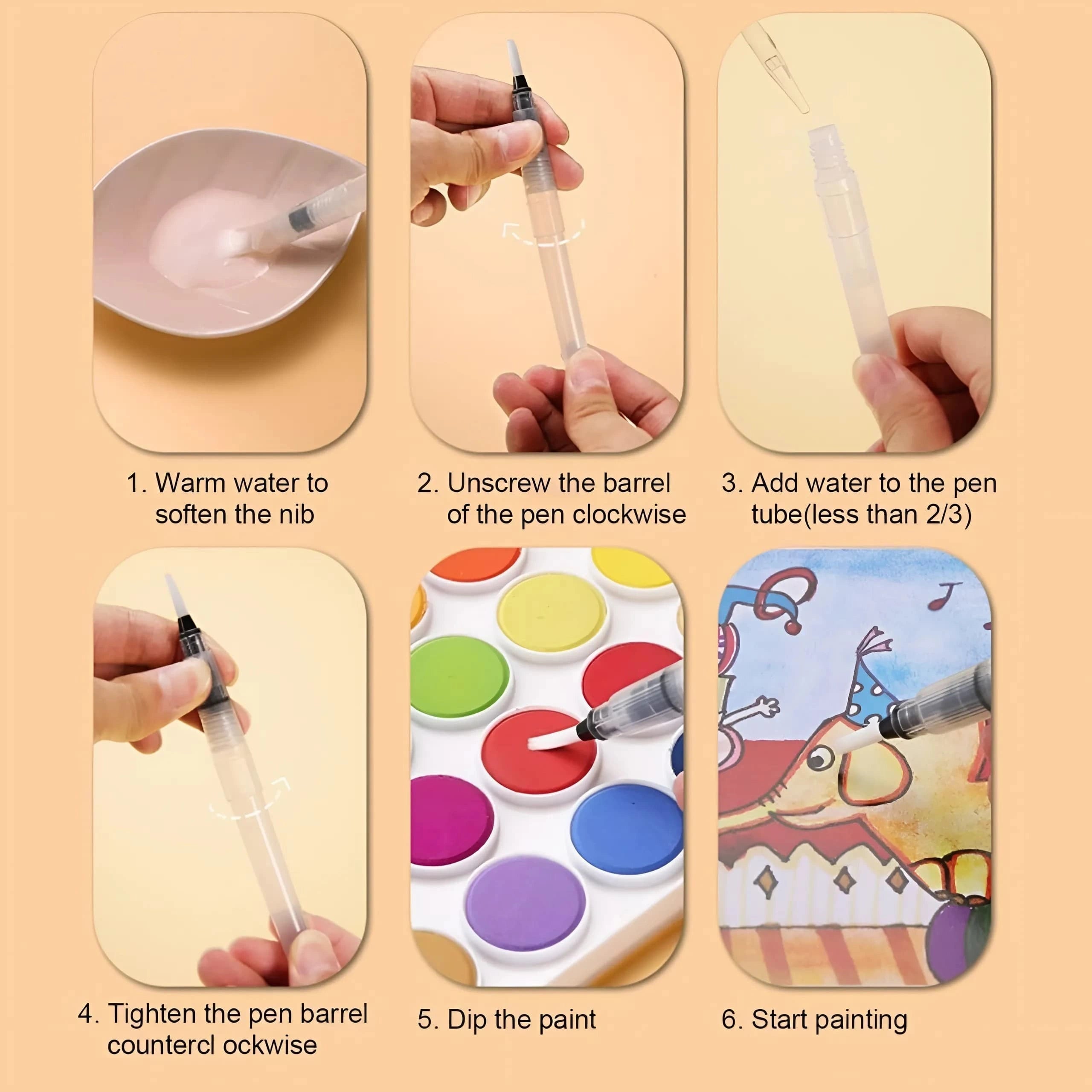 Silicone Watercolor Brushes