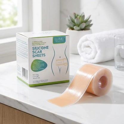 Silicone Scar Sheets – Soft, Reusable Skin-Friendly Tape Roll (4cm × 1.5m)