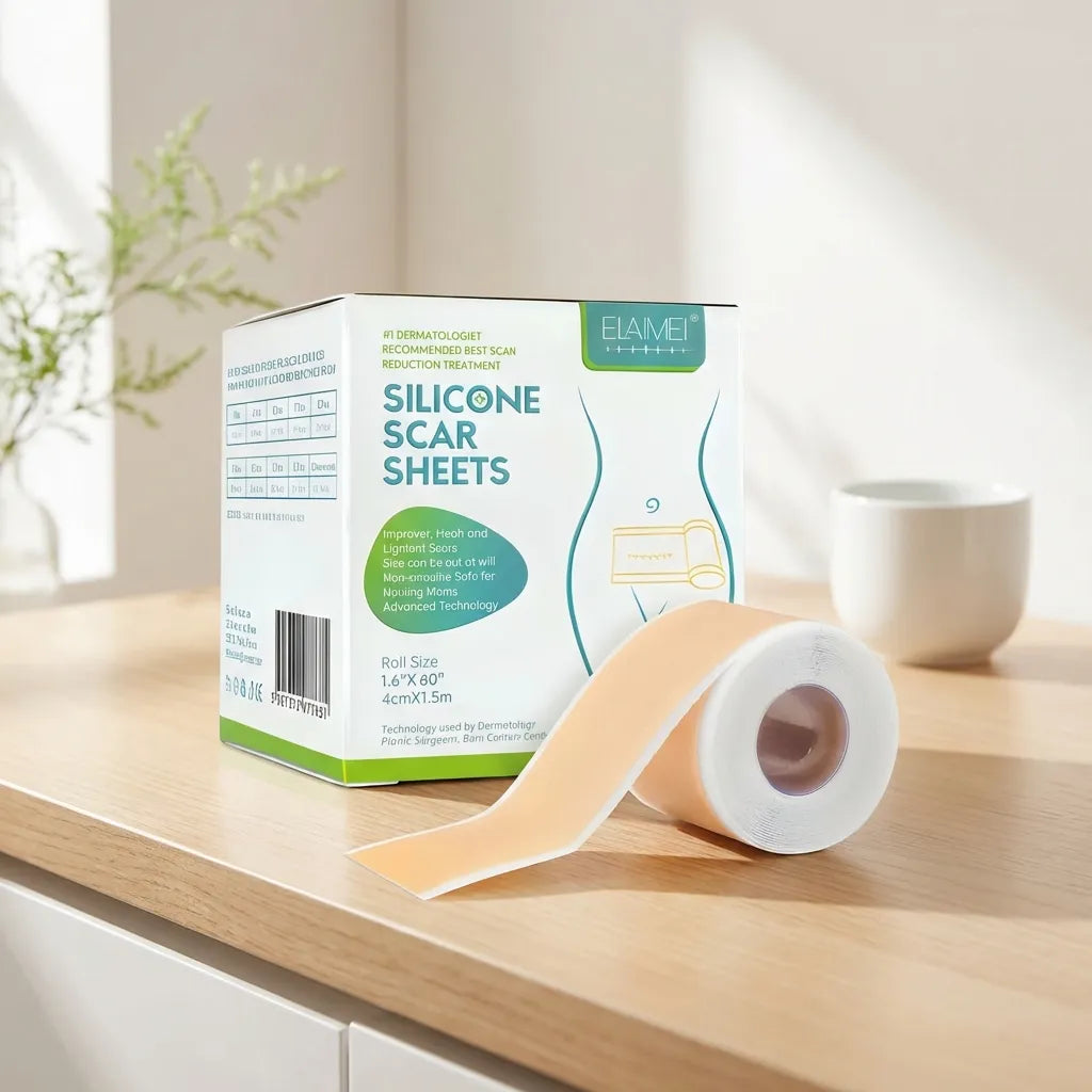 Silicone Scar Sheets – Soft, Reusable Skin-Friendly Tape Roll (4cm × 1.5m)