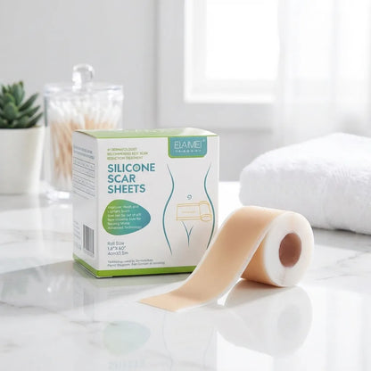 Silicone Scar Sheets – Soft, Reusable Skin-Friendly Tape Roll (4cm × 1.5m)