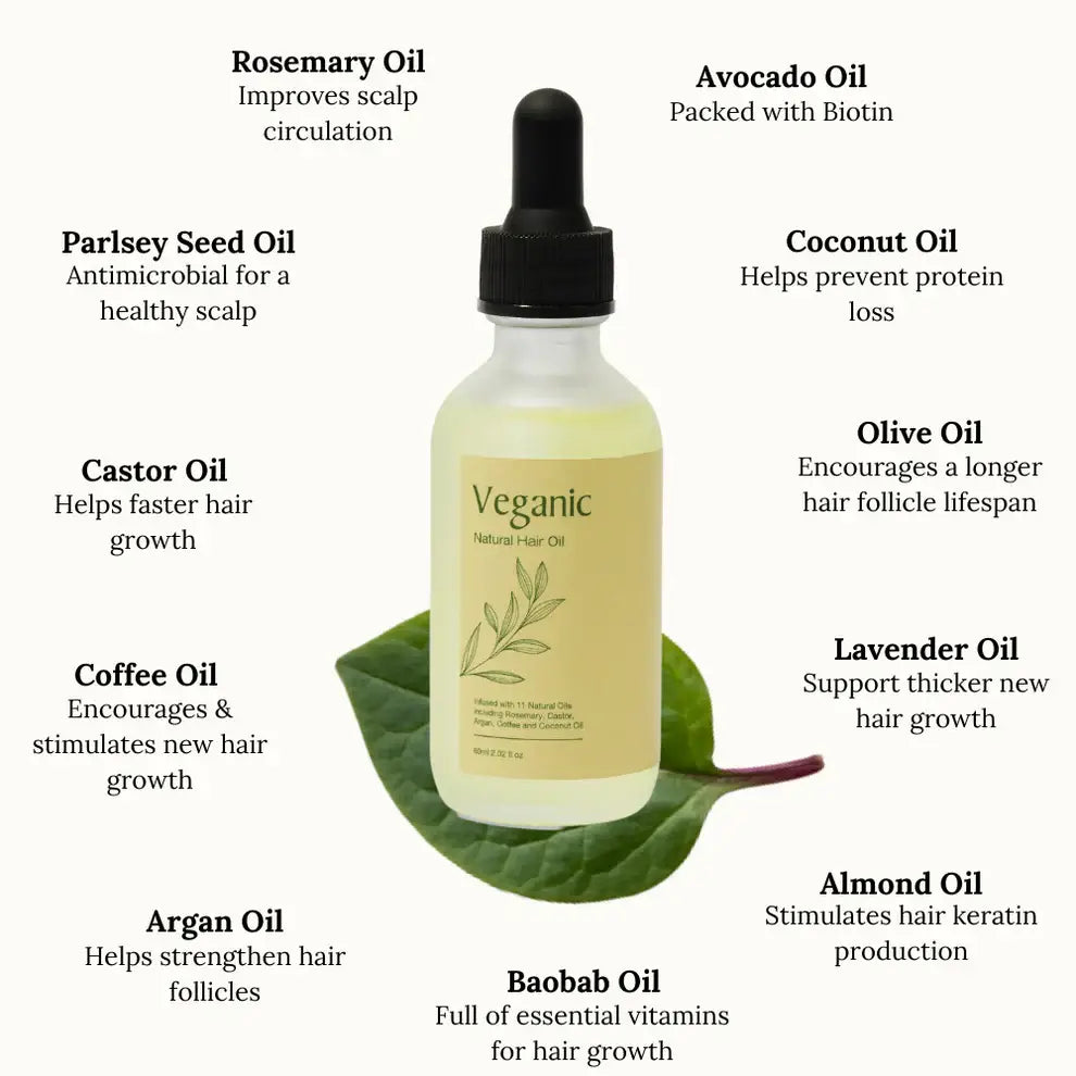 Vegan Natural Hair Growth Oil (Pack of 2)