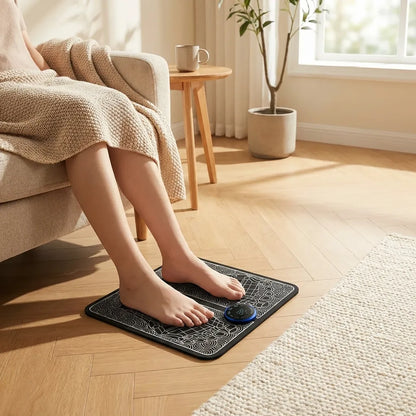 Wireless Electric Foot Massager Mat – Foldable & Portable with 8 Modes