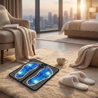 Wireless Electric Foot Massager Mat – Foldable & Portable with 8 Modes
