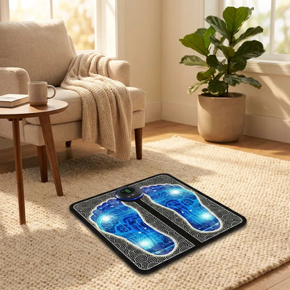 Wireless Electric Foot Massager Mat – Foldable & Portable with 8 Modes