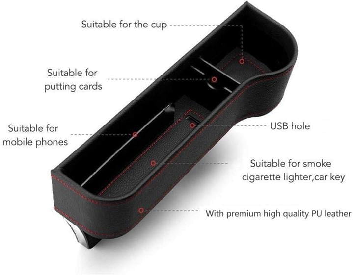 Car Console Side Organizer with Assorted Colour