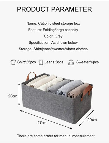 Flexi Fold Large Cloth Basket (Pack of 2)