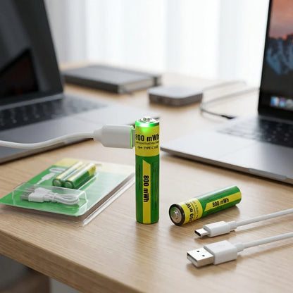Best aaa rechargeable 800 mwh batteries with recharging cable (2 pc set) - 2026 | fast shipping