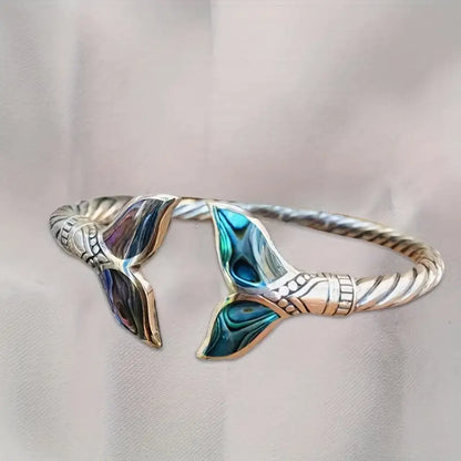 Abalone Shell Mermaid Tail Bangle Bracelet jewelry