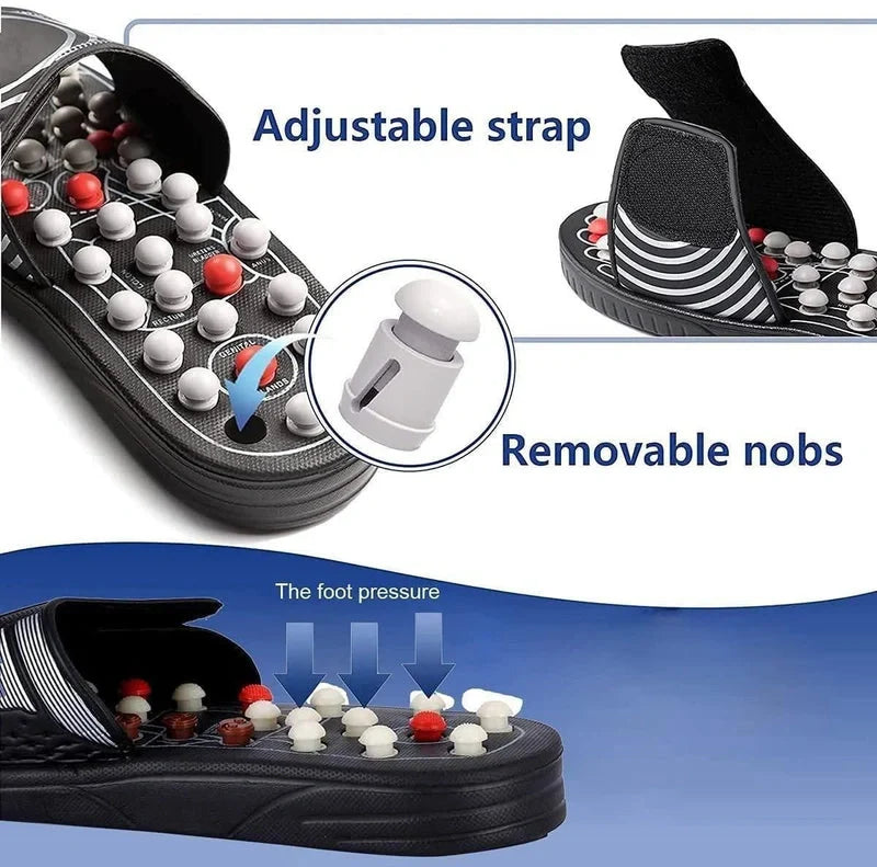 Acupressure and Magnetic Therapy Paduka Slippers Apparel & Accessories