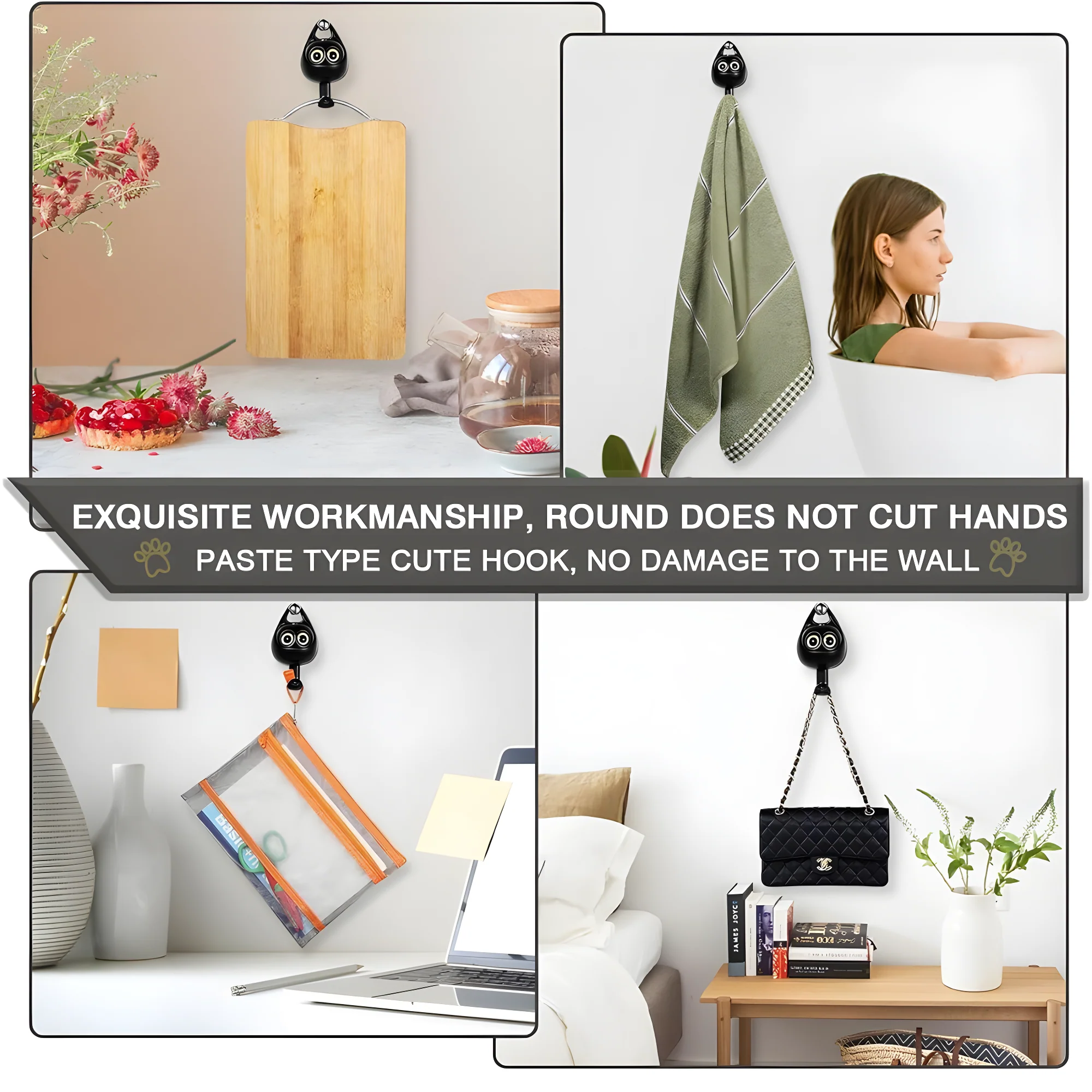 Adhesive Wall Hooks (2 Pack) Home Accessories