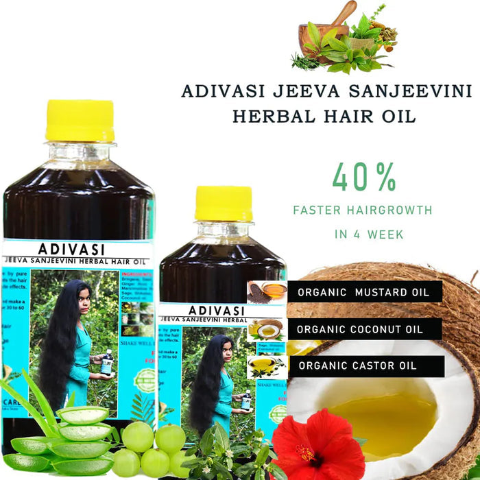 Adivasi Jeeva Sanjivani Herbal Hair Oil  (Pack of 2)
