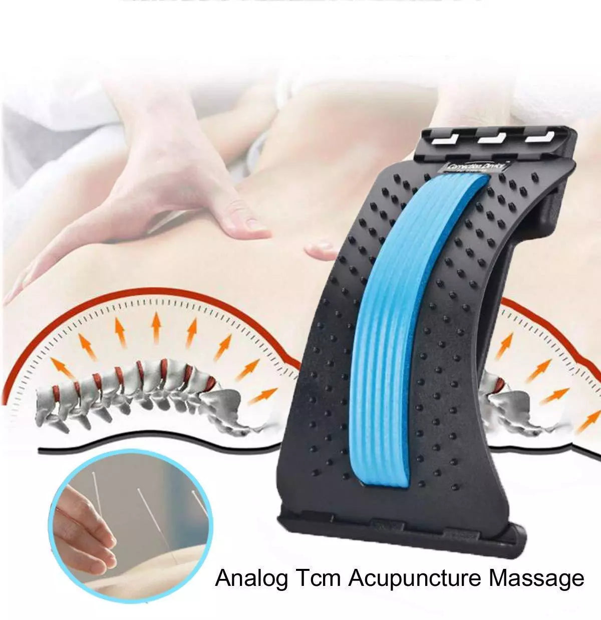 Adjustable Back and Neck Stretcher with Massage Points