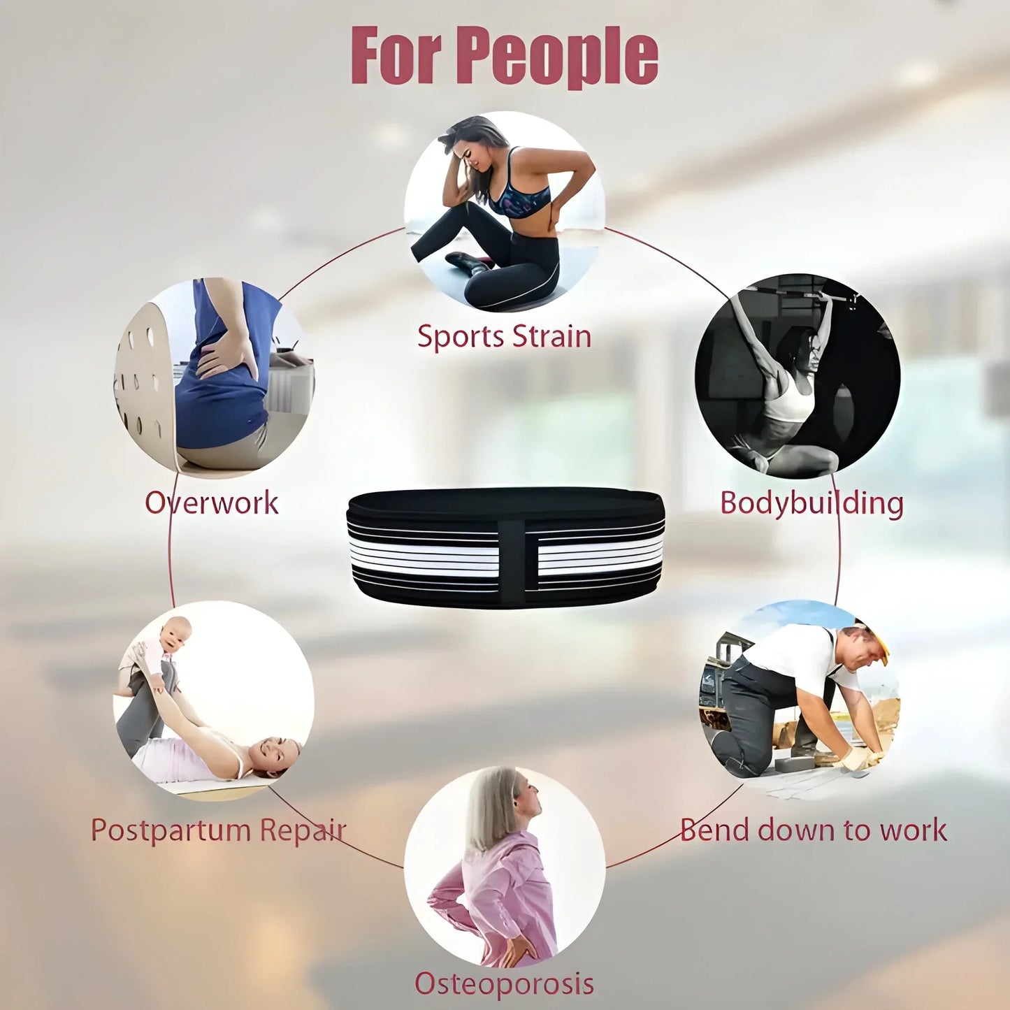 Adjustable Back Support Belt for Everyday