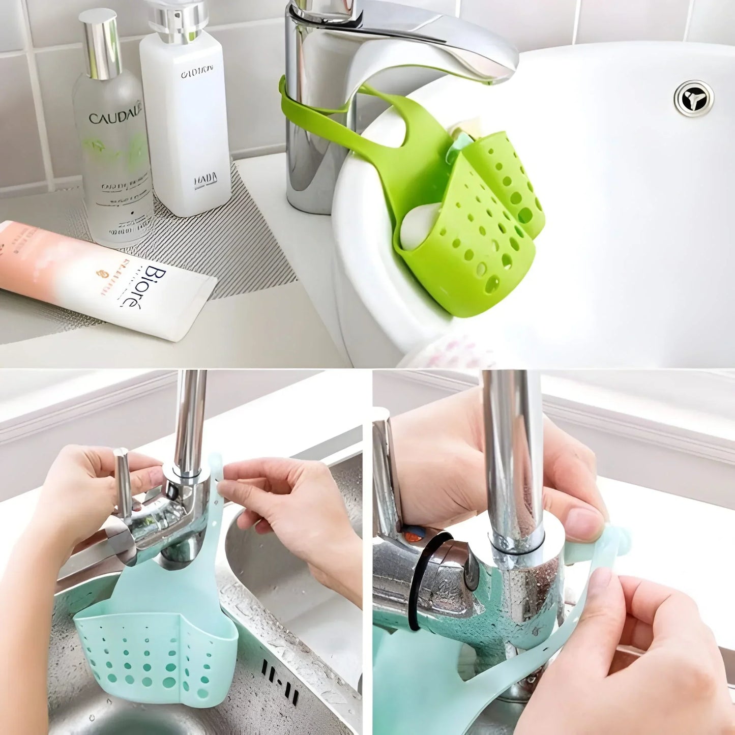 Adjustable Kitchen Bathroom Water Drainage Plastic Basketbag - Industrial & Scientific