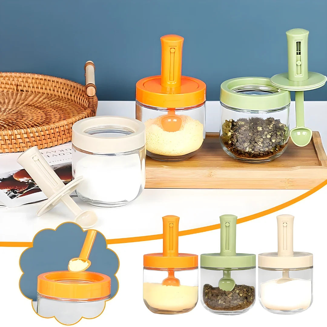 Air Tight Jar with Stand Spoon