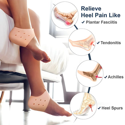 Best anti crack silicone half gel heel and foot protector - health & beauty | 2025 | fast shipping