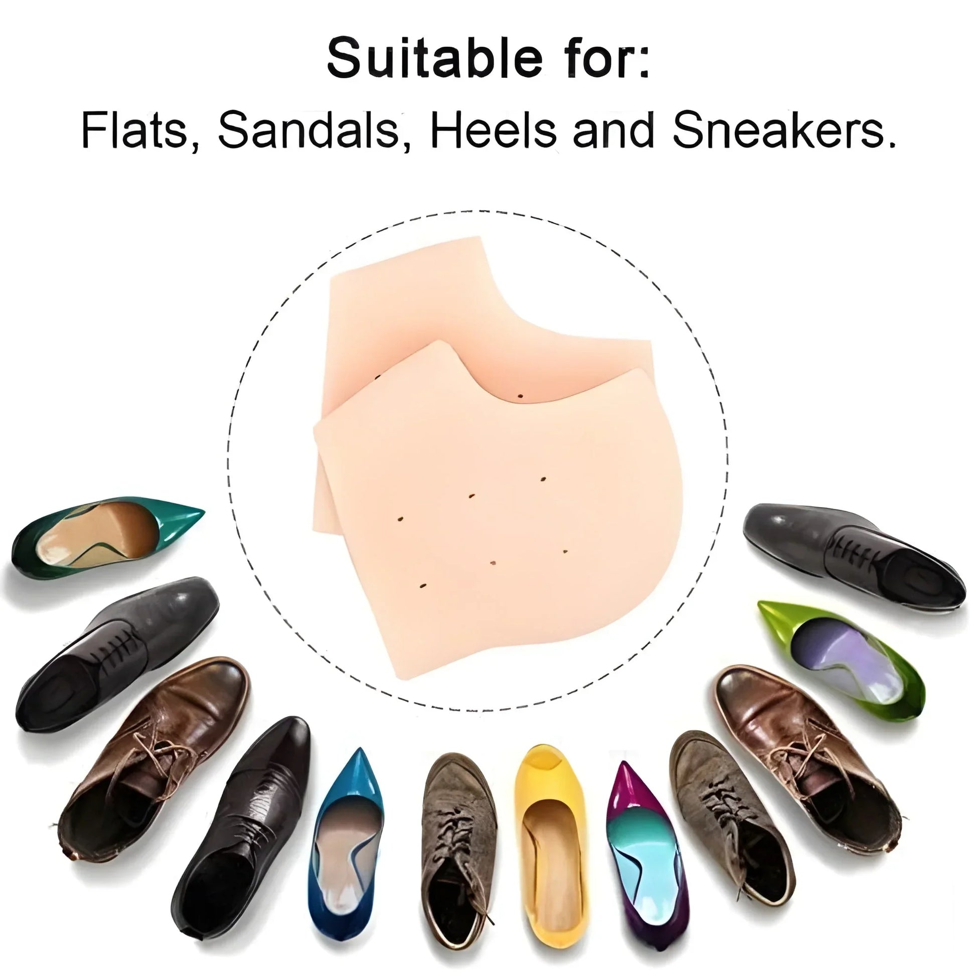 Best anti crack silicone half gel heel and foot protector - health & beauty | 2025 | fast shipping