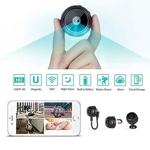 Mini Wireless WiFi,Cameras with Indoor Video Recorder