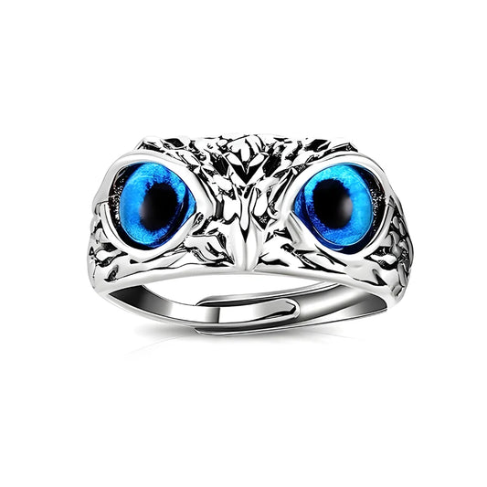 Attractive Silver Plated Owl Ring