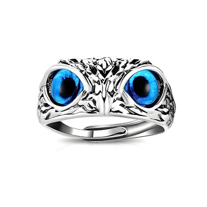 Attractive Silver Plated Owl Ring