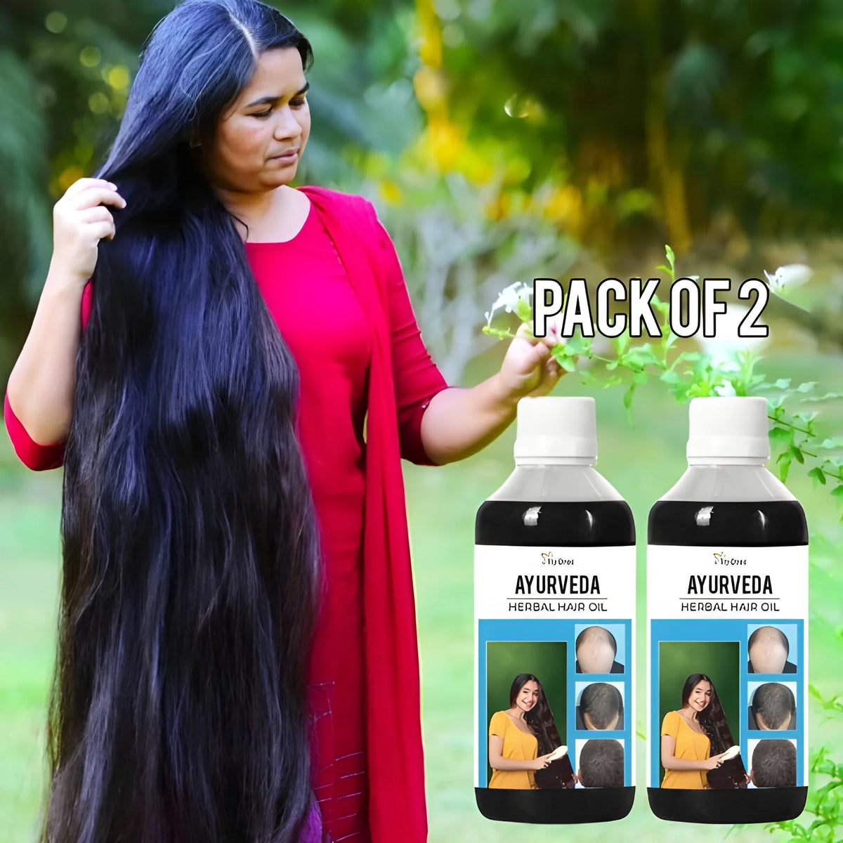 Traditional Adivasi Neelgiri Hair Nourishing Oil (Set of 2)