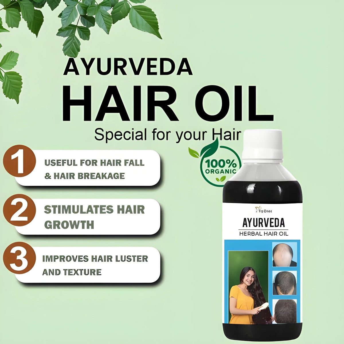Traditional Adivasi Neelgiri Hair Nourishing Oil (Set of 2)
