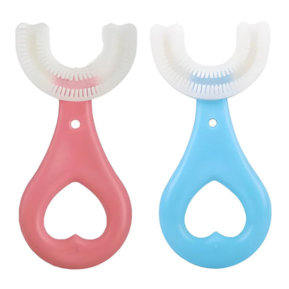 Baby Bear U-shaped Silicone Brush Head Toothbrush - Health & Personal Care