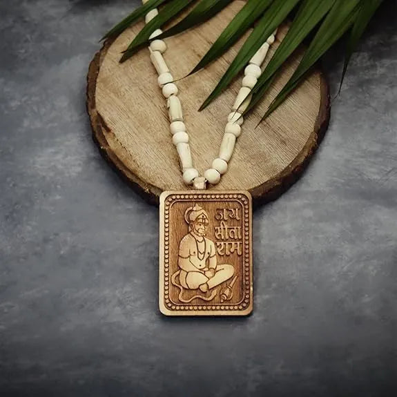 Bageshwar Dham Tulsi Mala with Wooden Hanumanji Locket jewelry