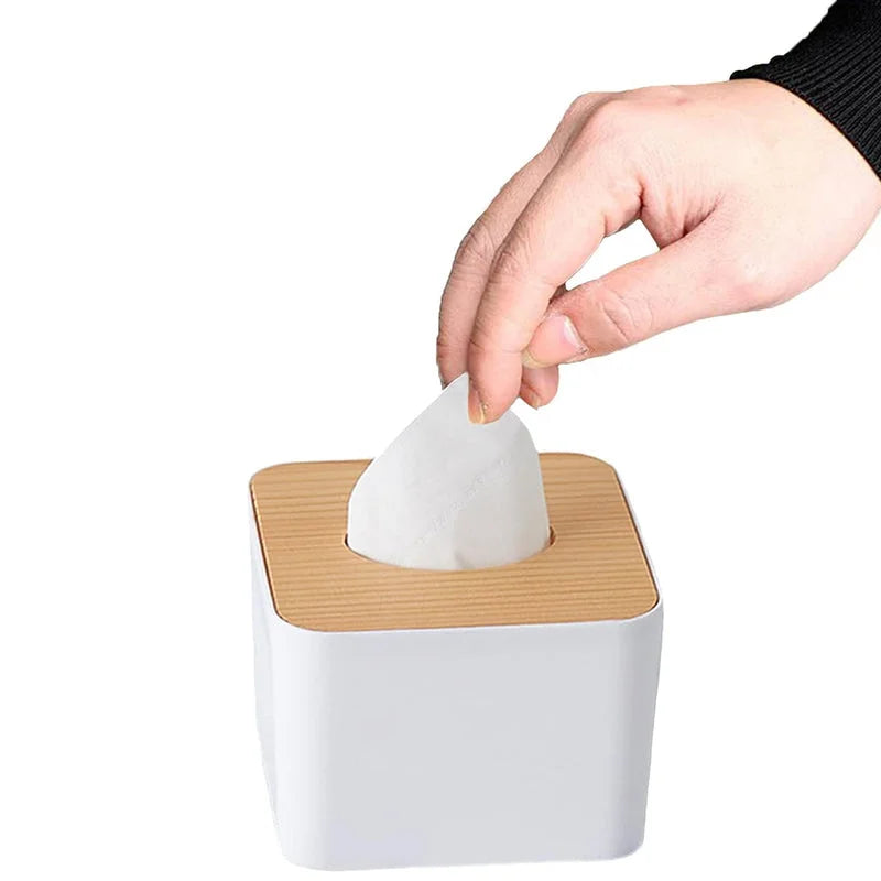 Bamboo Tissue Box Stand - Home Improvement