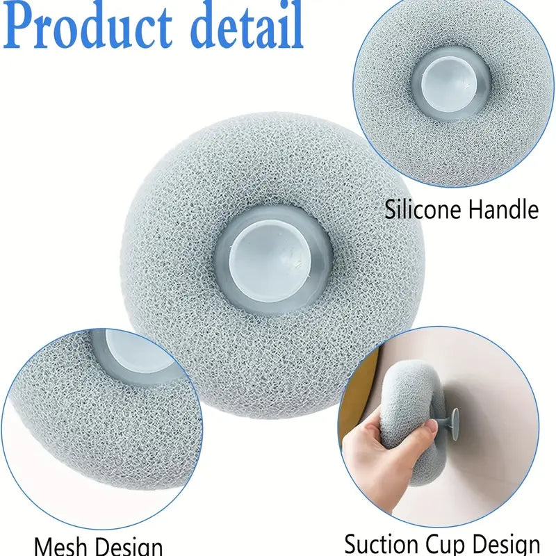 Bath Towel Scrub Bath Massage Shower Ball With Sucker Scrub bathroom