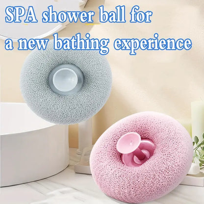 Bath Towel Scrub Bath Massage Shower Ball With Sucker Scrub bathroom
