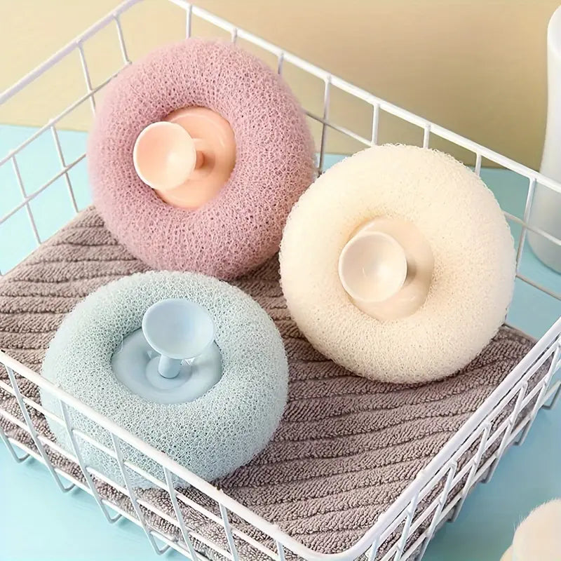 Bath Towel Scrub Bath Massage Shower Ball With Sucker Scrub bathroom