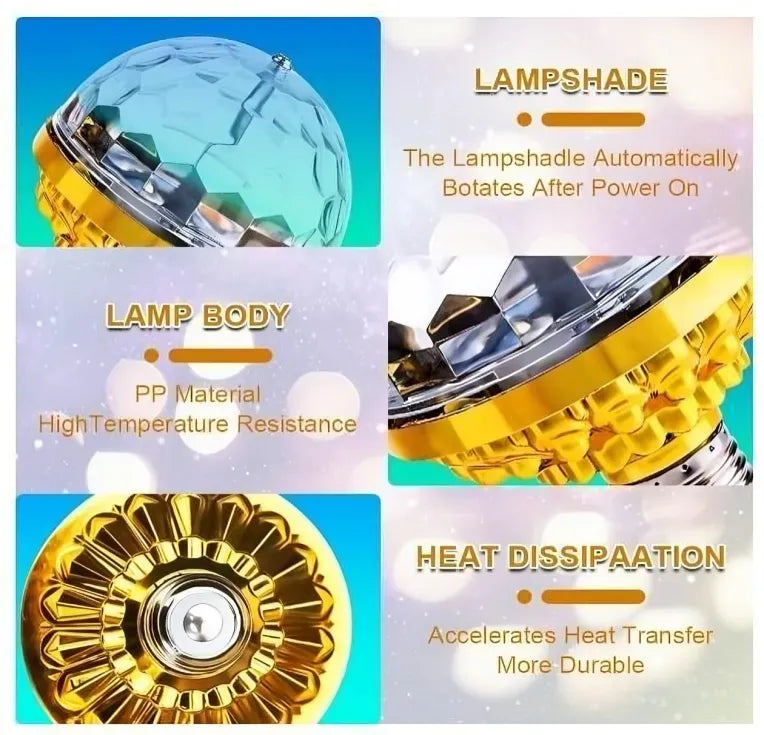 BD Rotating Magic Ball Light with Lamp Holder Sets
