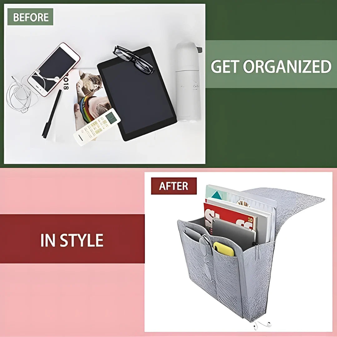 Bedside Caddy Essentials Pocket Hanging Storage Organizer