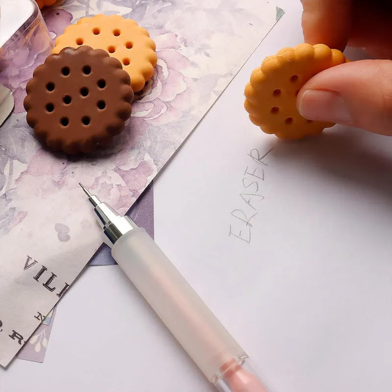 Biscuit Shape Erasers (6 Pcs Set) - Home Improvement