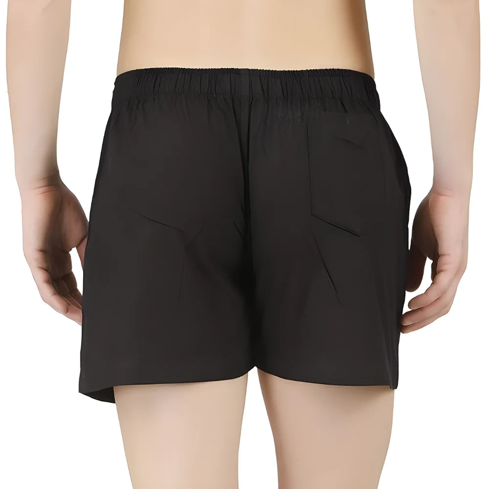 Black Cotton Comfort Boxer