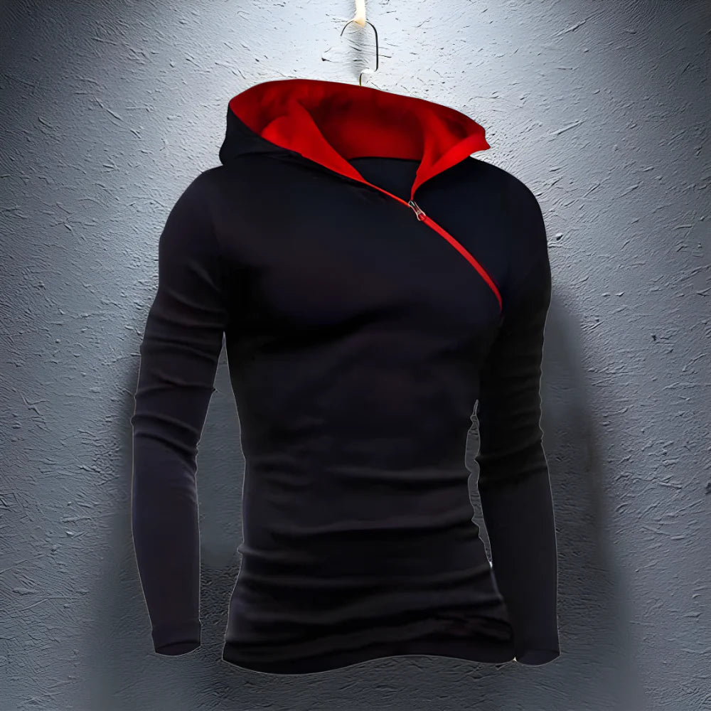 Black Cotton Hoodie Duo clothing