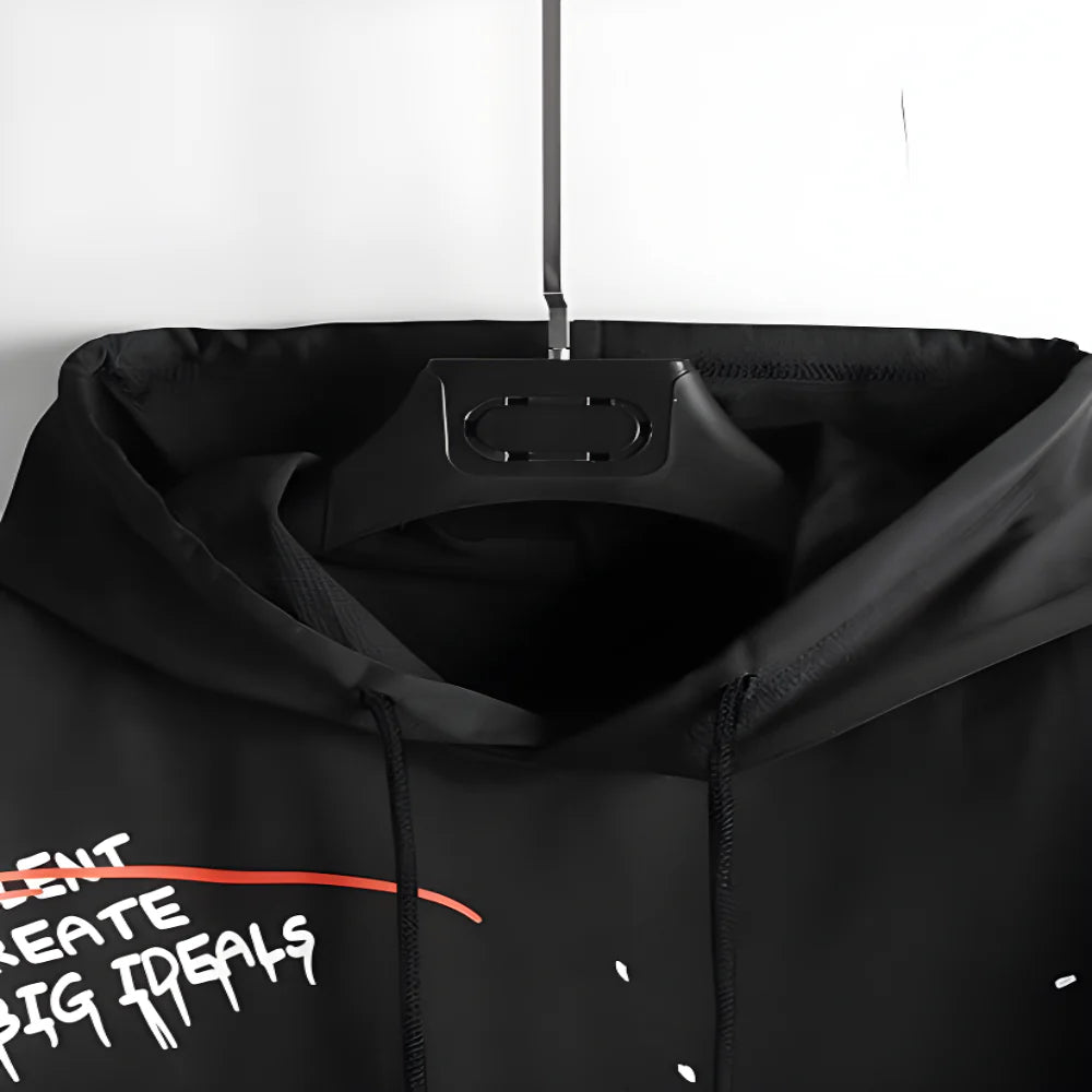 Black Cotton Hoodie Twin Pack clothing