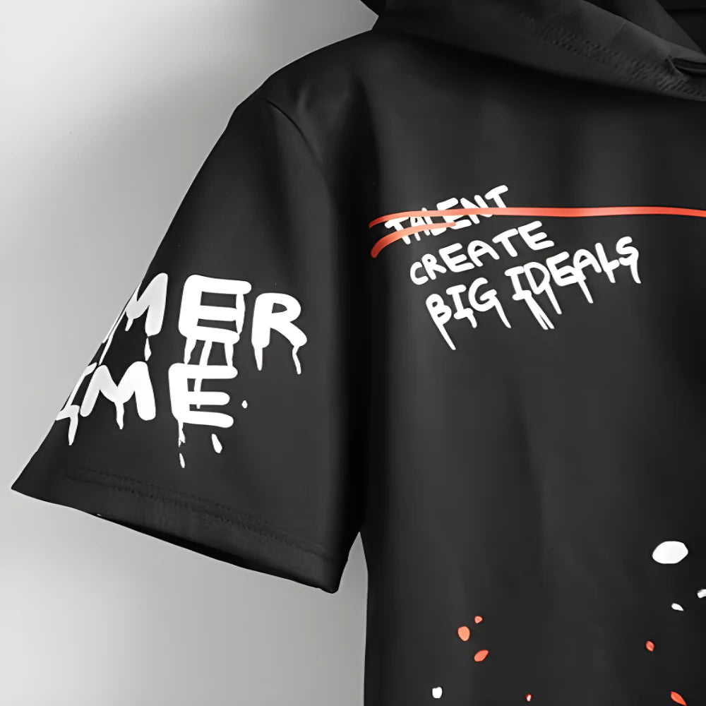 Black Cotton Hoodie Twin Pack clothing