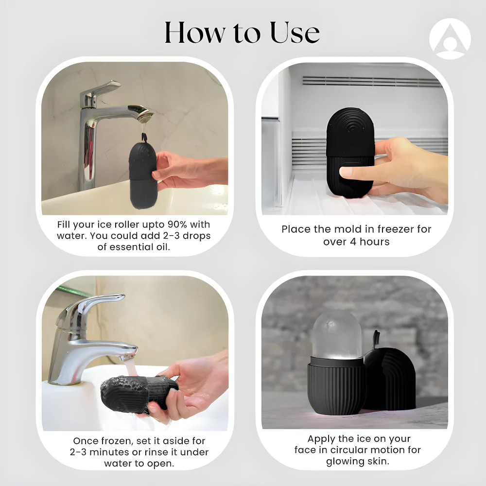 Black Face Ice Roller - Health & Personal Care