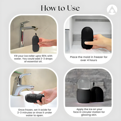 Black Face Ice Roller - Health & Personal Care