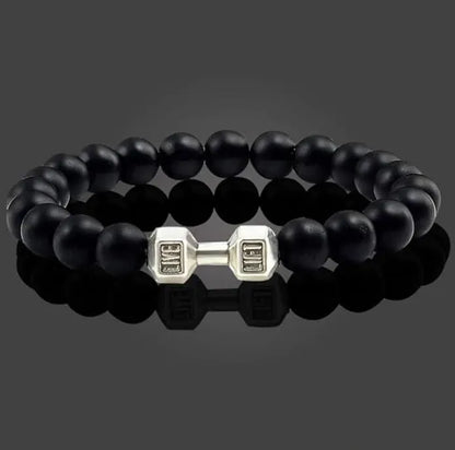 Black Matte Agate Onyx Beads Bracelet Pack of 2 jewelry