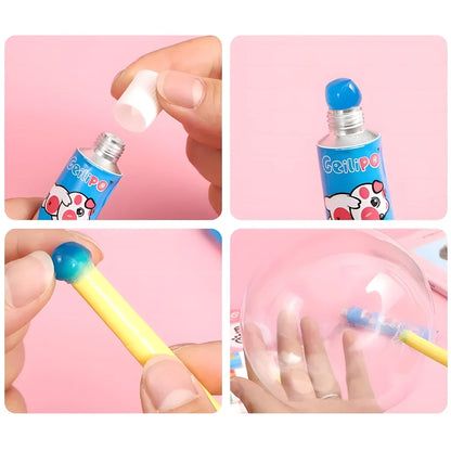 Blow Bubble Balloons Toys (Pack of 3 Tube)