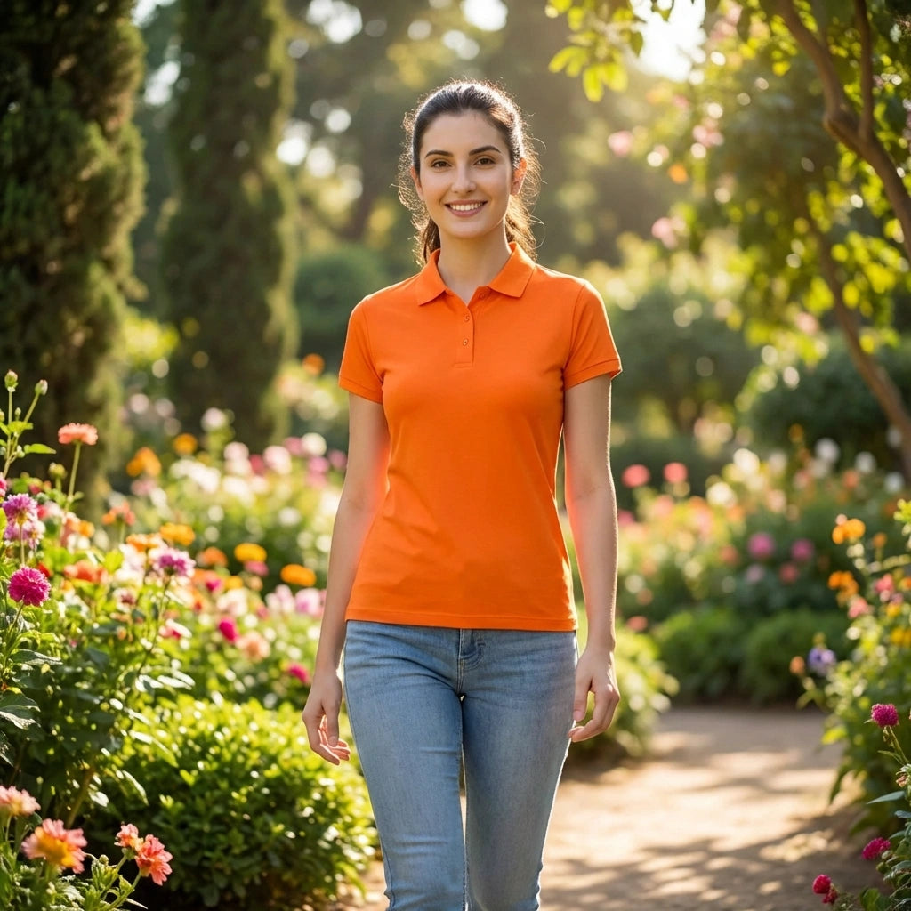 Bold Orange Polo