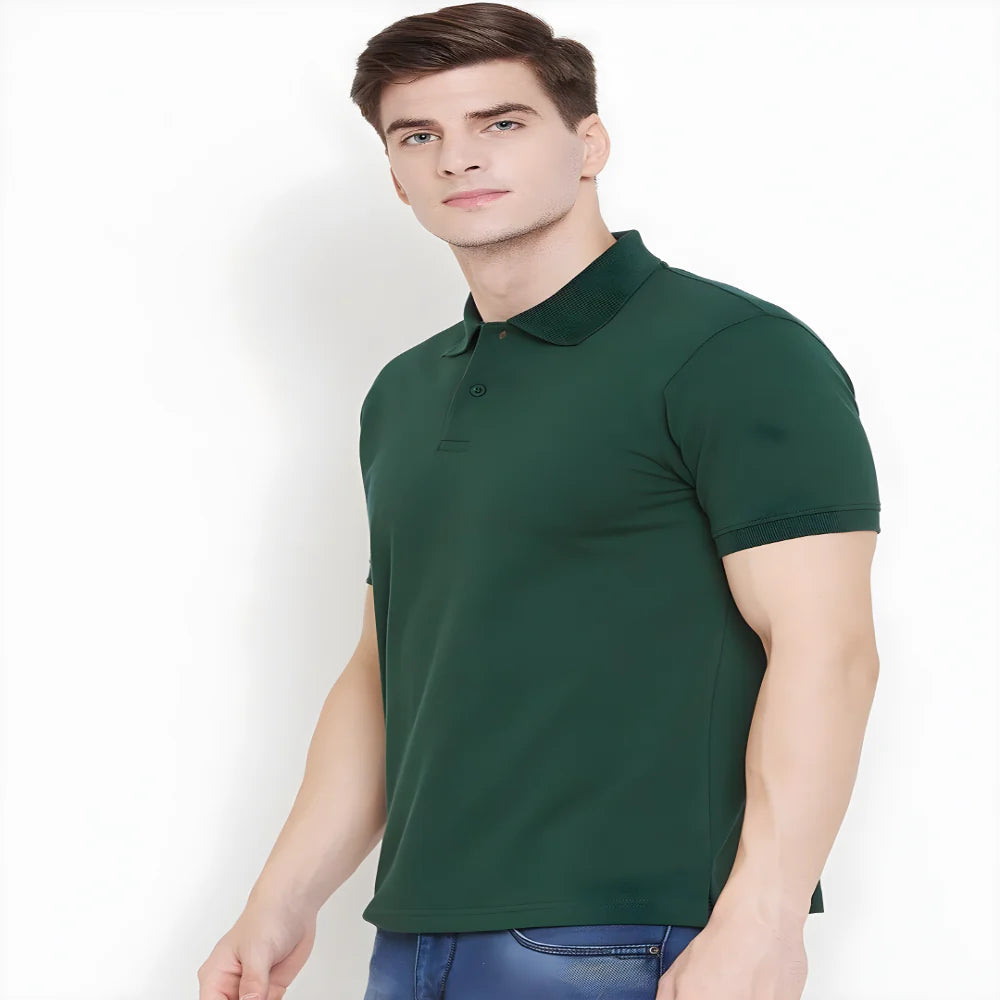 Bottle Green Polo Tee clothing