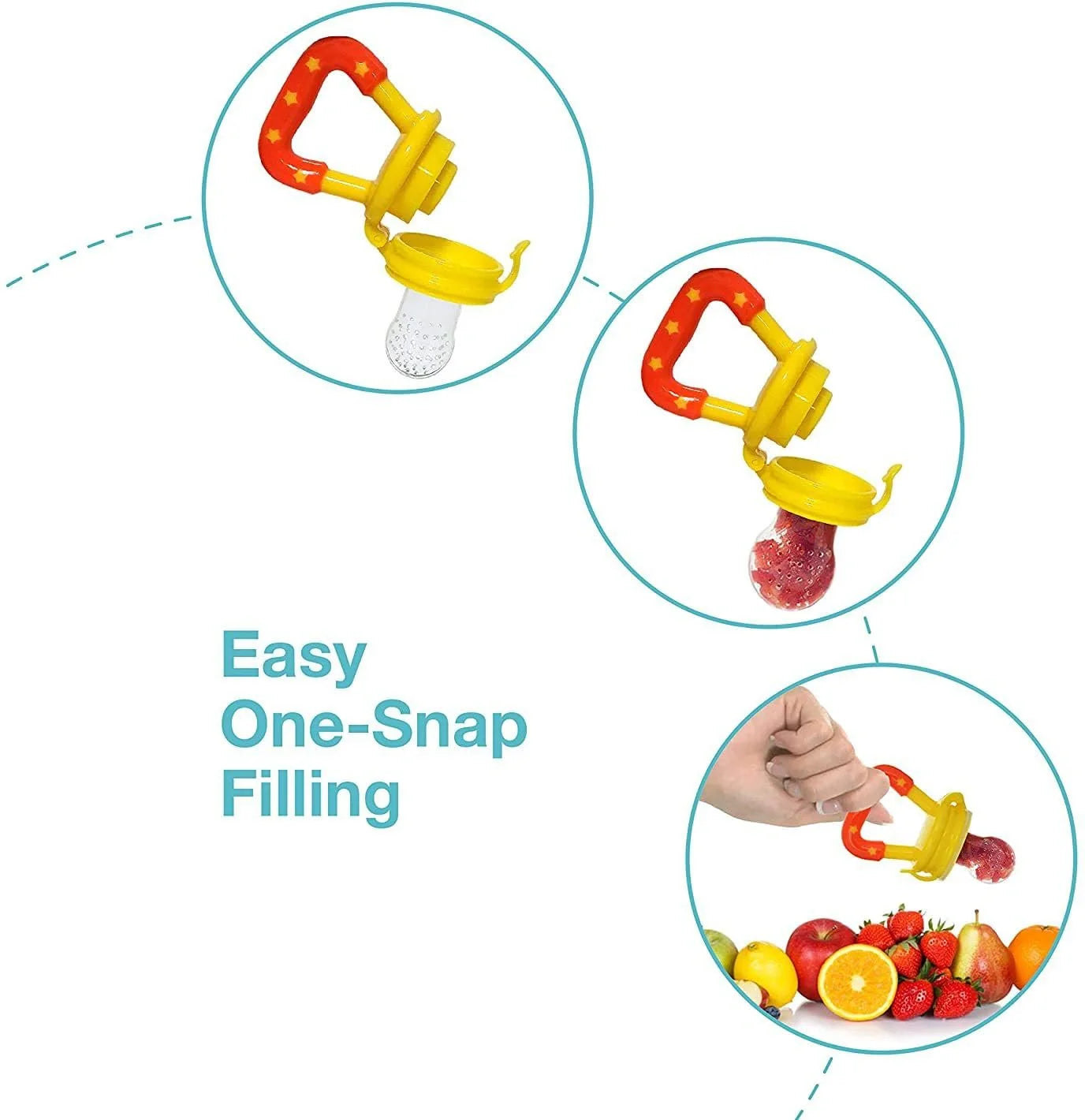 BPA Free Silicone Fruit Pacifiers For Baby (Pack of 2) kid