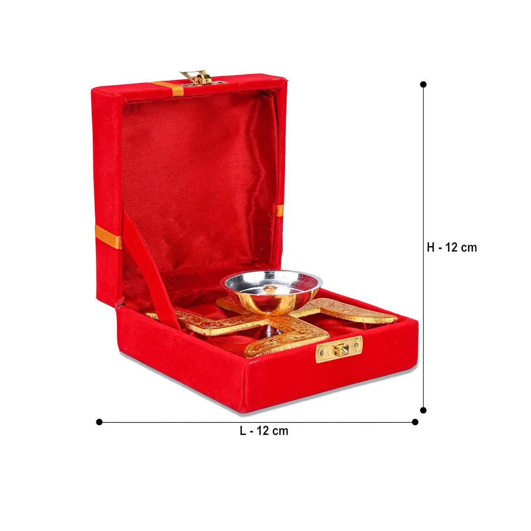 Brass Swastik Diya