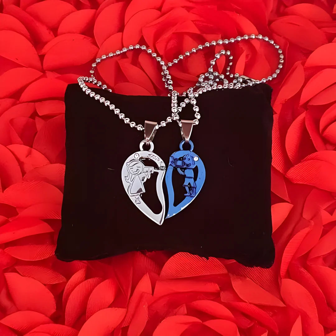 Broken Hearth shape valentine locket