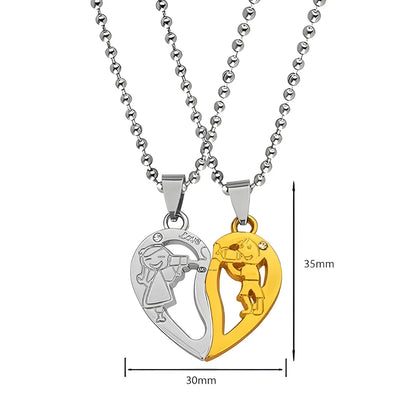Broken Hearth shape valentine locket